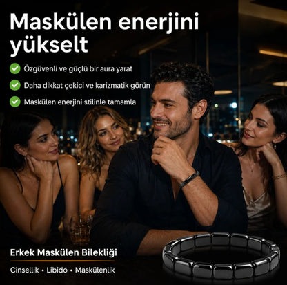 TESTOMAX™ - Doğal Hematit Maskülen Bileklik