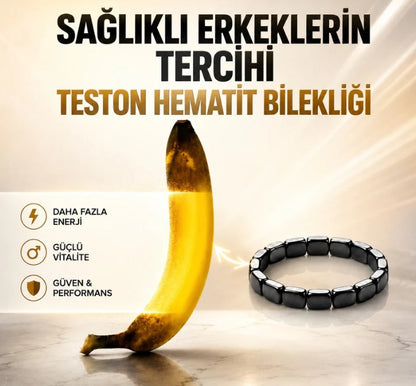 TESTOMAX™ - Doğal Hematit Maskülen Bileklik